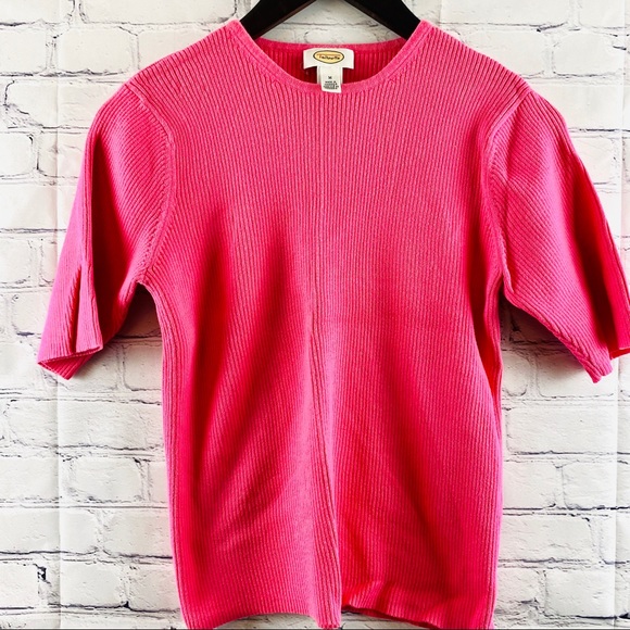 Talbots Tops - Talbots knit pink short sleeve shirt